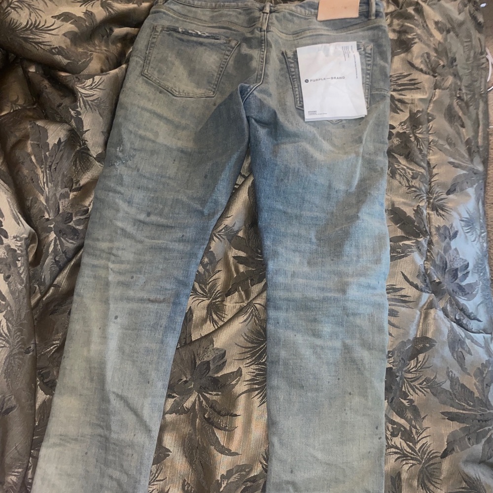 Men purple jeans